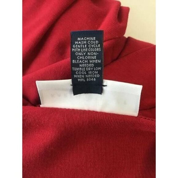 AVA & VIV Top Plus 1X Red Tunic Collar V-Neck Shor - Picture 6 of 6